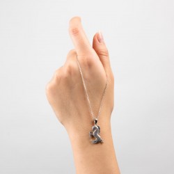 Mode Silver - At Figürü Gümüş Kolye