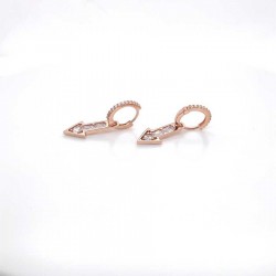 Mode Silver - Baget Taşlı Gümüş Küpe