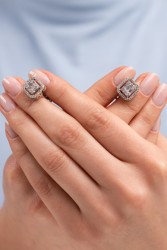 Mode Silver - Baget Taşlı Klipsli Gümüş Küpe