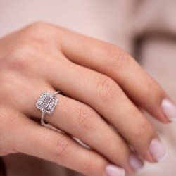 Mode Silver - Bagetli Geniş Yüzey Gümüş Yüzük