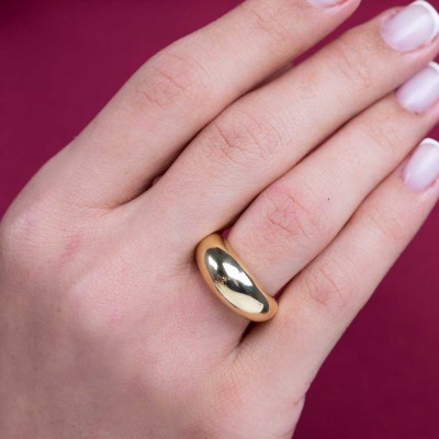  - Bombeli Gold Gümüş Yüzük