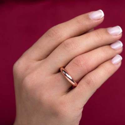  - Bombeli Rose Gold Gümüş Yüzük