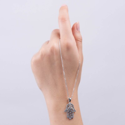 Mode Silver - Fatma Ana Eli Gümüş Kolye