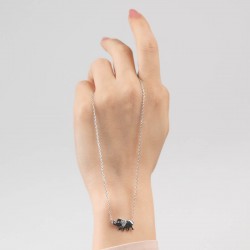 Mode Silver - Fil Figürü Gümüş Kolye