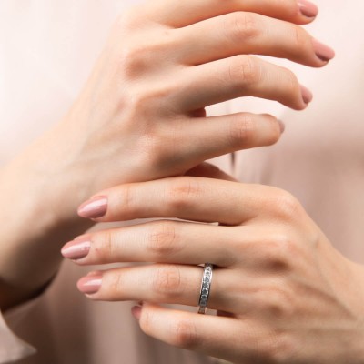 Mode Silver - Yuvarlak Taşlı Gümüş Tamtur Yüzük