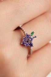  - Gümüş üzüm yüzük