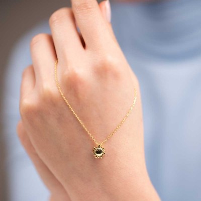  - Güneş Formu Gümüş Kolye