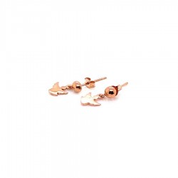 Mode Silver - Melek Motifli Rose Gold Gümüş Küpe Mode Silver - Melek Motifli Rose Gold Gümüş Küpe