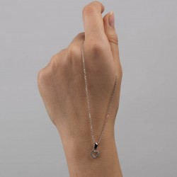 Mode Silver - Mini Kalpli Gümüş Kolye