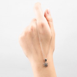 Mode Silver - Mini Kar Tanesi Gümüş Kolye