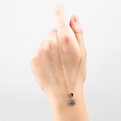 Mode Silver - Mini Kar Tanesi Gümüş Kolye