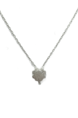  - Pırlantalı Gümüş Yonca Kolye