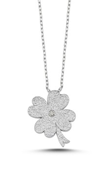  - Pırlantalı Yonca Kolye