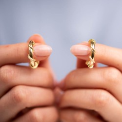 Mode Silver - Sarmaşık Gümüş Halka Küpe