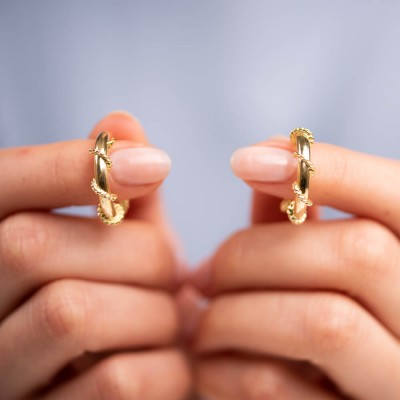 Mode Silver - Sarmaşık Gümüş Halka Küpe