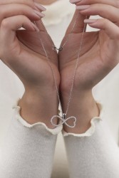 Mode Silver - Sonsuzluk Kalp Motifi Gümüş Kolye Mode Silver - Sonsuzluk Kalp Motifi Gümüş Kolye