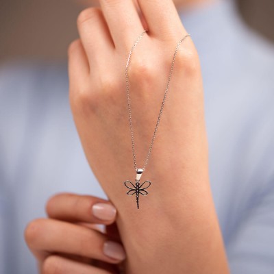 Mode Silver - Taş Detaylı Yusufcuk Kolye