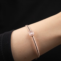 Mode Silver - Taşlı Rose Gold Gümüş Bilezik Mode Silver - Taşlı Rose Gold Gümüş Bilezik