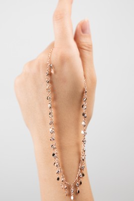 Mode Silver - Taşlı Rose Gold Zincir Kolye Mode Silver - Taşlı Rose Gold Zincir Kolye