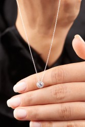  - Tektaş mini gümüş kolye