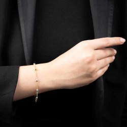 Mode Silver - Toplu Gold Gümüş Bileklik