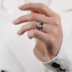 Mode Silver - Zincir Formu Gümüş Yüzük