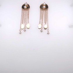 Mode Silver - Zincirli Gümüş Küpe